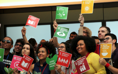 People holding SDG posters