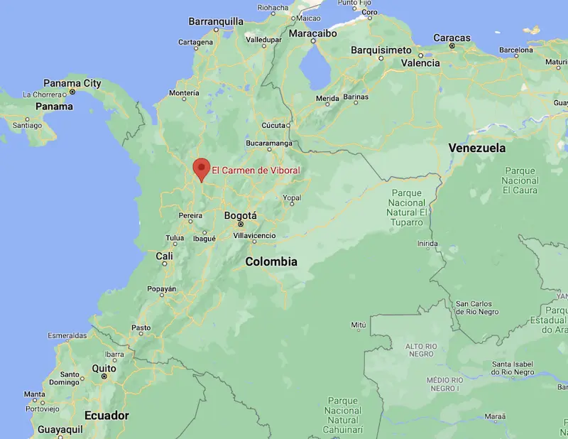 Farm to fork map colombia