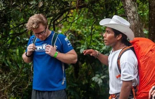 Our native guide Gabo, offering stories to our travellers.