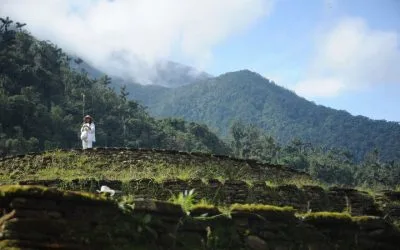 man standing on lost city platform