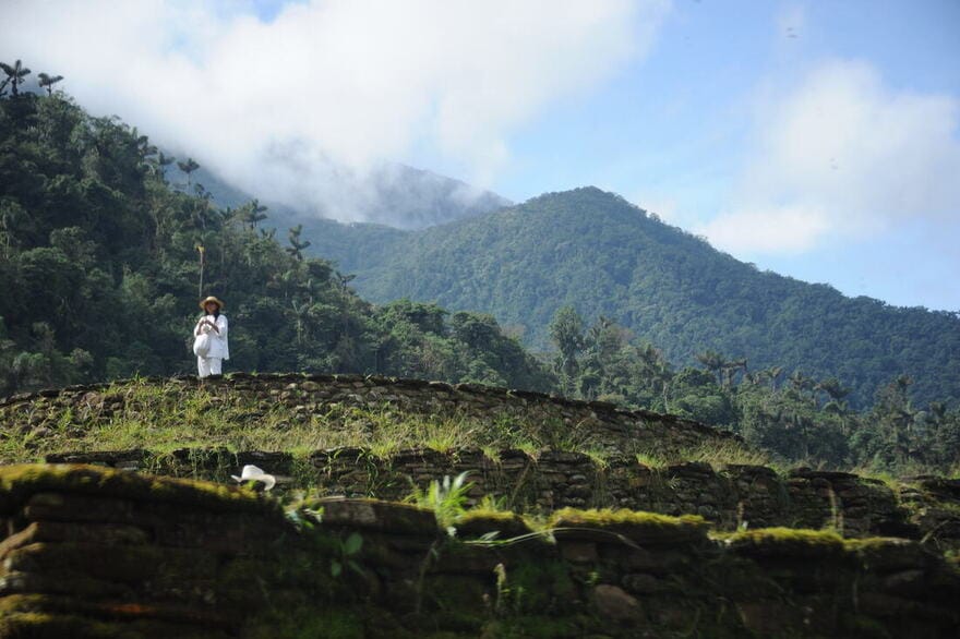 man standing on lost city platform