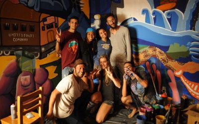 Students Mural work with La Chispa 2