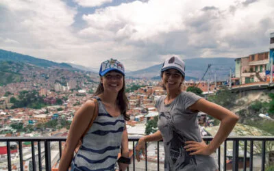 Women standing in Comuna 13 Medellin